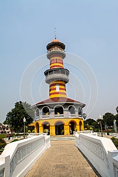 Tower WITHUN THASANA or the sage lookout in Bang Pa-In Royal Palace or the Summer Palace