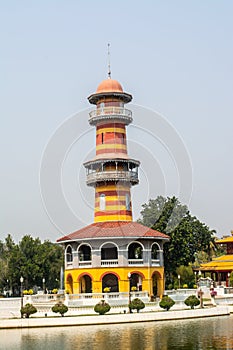 Tower WITHUN THASANA or the sage lookout in Bang Pa-In Royal Palace or the Summer Palace