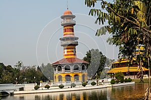 Tower WITHUN THASANA or the sage lookout in Bang Pa-In Royal Palace or the Summer Palace