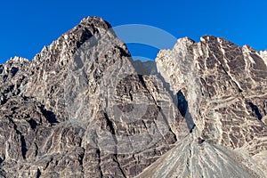 Towering mountains in the Himalayas in northern India