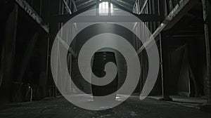 A towering oak barrel stands in the center of a dark warehouse its contents maturing for years before being bottled and
