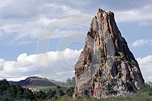 Towering Rock Formation in Garden of the Gods state park (Colorado).