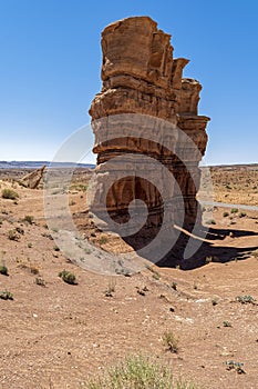 Towering rock pillars by the side of Notom Road in the Grand Staircase-Escalante National Monument in Utah, USA