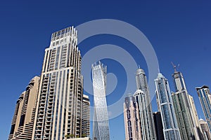 Towering skyscrapers of Dubai Marina