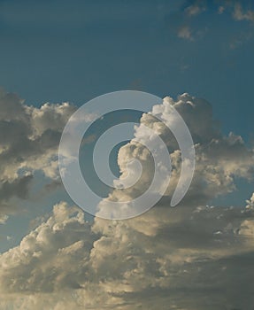 Towering white clouds photo