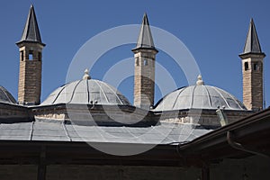 Towers above the dervish cells in the Mevlana museum