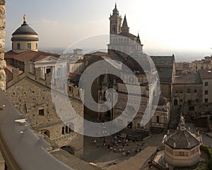 Towers of the Basilica di Santa Maria Maggiore in Bergamo, Lombardy