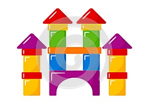 Towers children toy blocks multicolored kids graphic PNG illustration