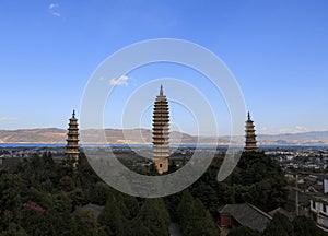 Towers in Chongsheng Temple and Er Hai