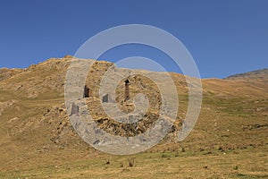 Towers in Girevi village in Tusheti region, Georgia