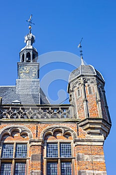 Towers of the historic Waag building in Deventer