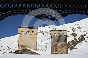 Towers & House Detail, Ushguli, Georgia