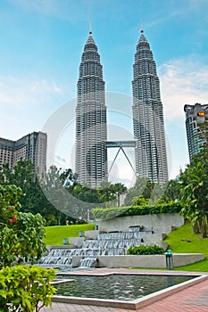The towers in Kuala Lumpur