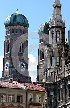 Towers of marien platz photo