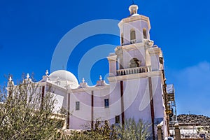 Towers Mission San Xavier del Bac Catholic Church Tuscon Arizona