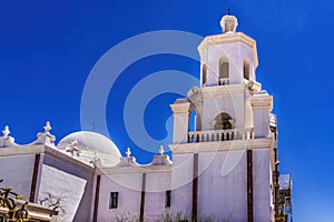 Towers Mission San Xavier del Bac Catholic Church Tuscon Arizona