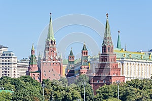 Towers of Moscow Kremlin, Russia