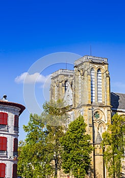 Towers of the Norte Dame church in Bayonne