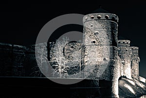 Towers of Olavinlinna medieval castle photo
