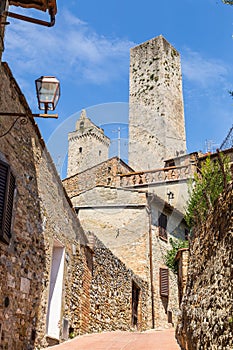 Towers of old town San Giminiano, Tuscany, Italy
