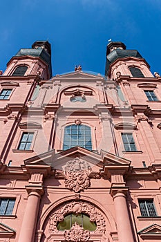 Towers of the Peterskirche church in Mainz