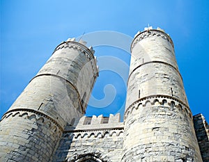 Towers of Porta Soprana (12th century), Genoa, Italy