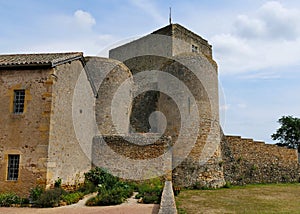 The towers of the Saint-Hugues castle in Semur-en-Brionnais