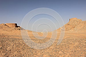 Towers of Silence near Yazd city, Iran.