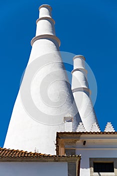 Towers of Sintra National Palace, Sintra, Portugal