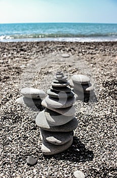 Towers of Stones Near the Sea