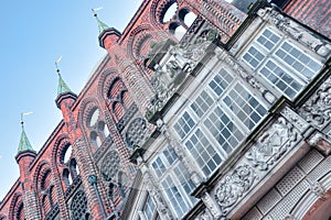 The towers of Town hall, LÃ¼beck