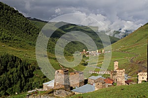 Towers in Ushguli, Upper Svaneti, Georgia