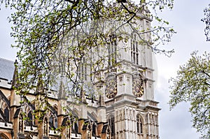 Towers of Westminster Abbey in London, UK