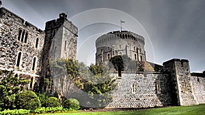 Towers of Windsor castle, UK