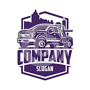 Towing company ready made logo vector isolated EPS