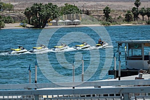 Towing personal water craft on the Colorado River