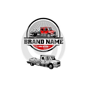 towing truck logo vector