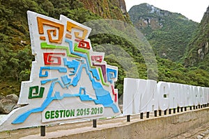 Town of Aguas Calientes in the Foothill of Machu Picchu Incan Citadel, Cusco region, Peru