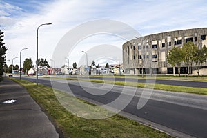 Town of Akureyri in north of iceland