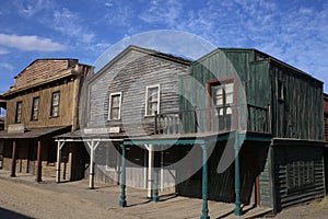 Town of the American Western in Fort Bravo Almeria Andalusia