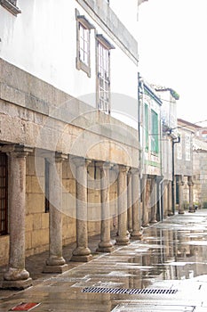 The town of Baiona in Galicia, Spain