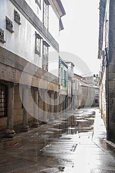 The town of Baiona in Galicia, Spain