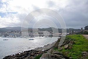 The town of Baiona in Galicia, Spain