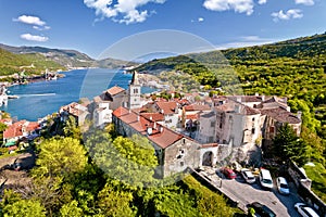 Town of Bakar in Kvarner bay aerial view