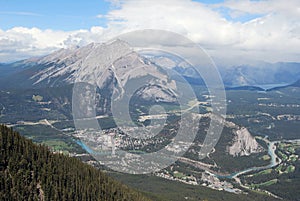 Town of Banff, Canada, from Sulphur Mountain