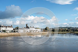 The town of Barnstaple and River Taw in North Devon.