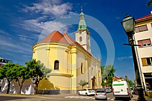 Town of Bjelovar square and church