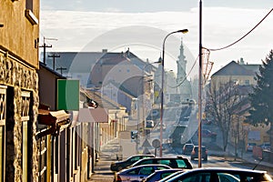 Town of Bjelovar winter streets