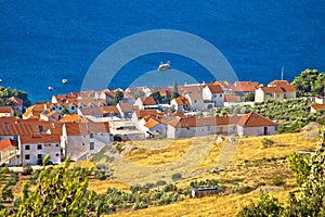 Town of Bol waterfront aerial view