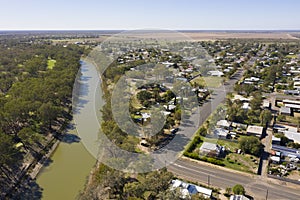 The town of Bourke on the Darling river.